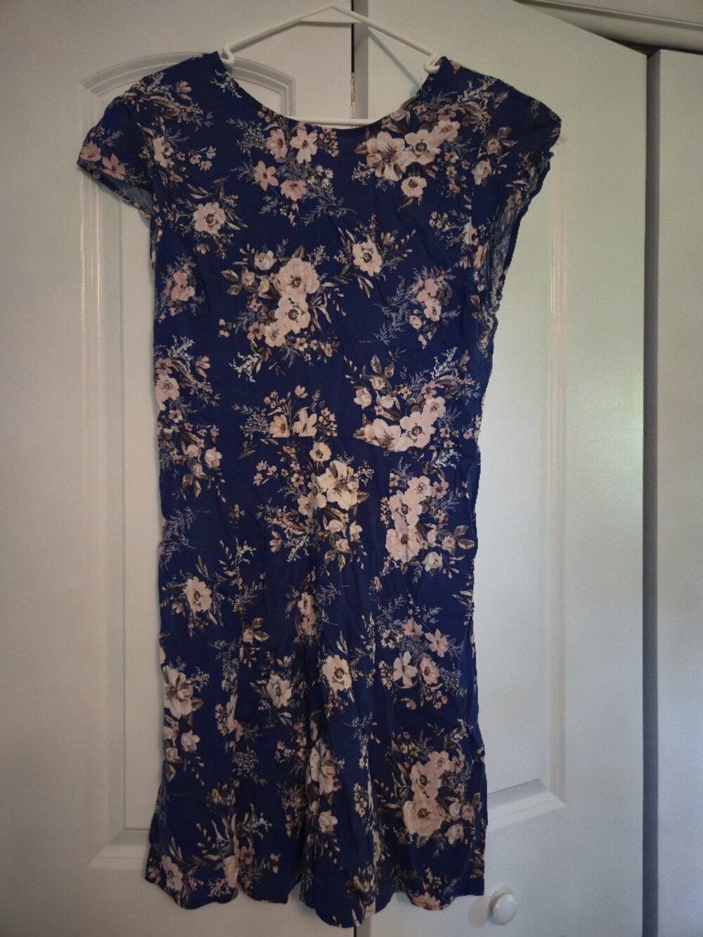 Francesca’s Blue Floral Dress (Size L)